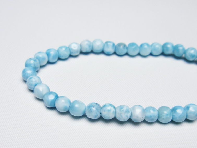 ラリマー ブレスレット 5mm 一点物 メール便可 [M便 1/10] 111-47962