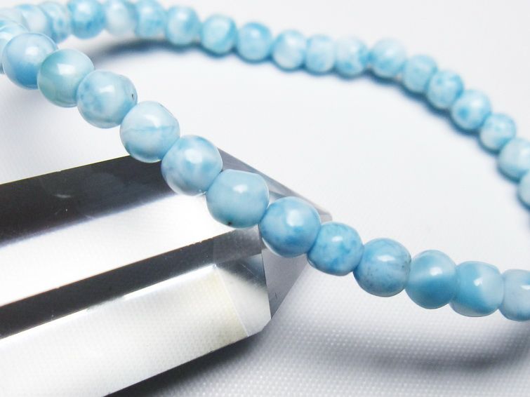 ラリマー ブレスレット 5mm 一点物 メール便可 [M便 1/10] 111-47963