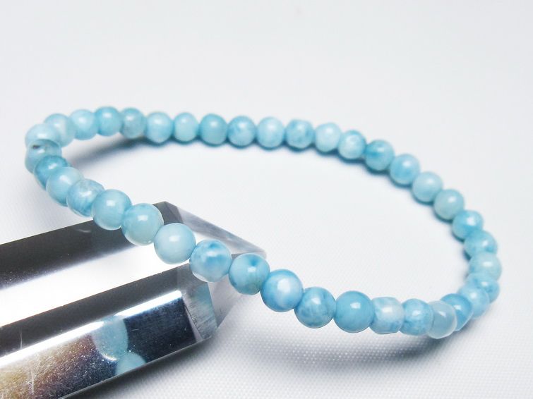 ラリマー ブレスレット 5mm 一点物 メール便可 [M便 1/10] 111-47964