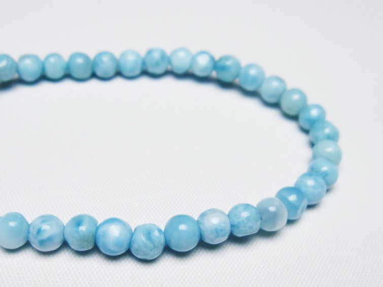 ラリマー ブレスレット 5mm 一点物 メール便可 [M便 1/10] 111-47964