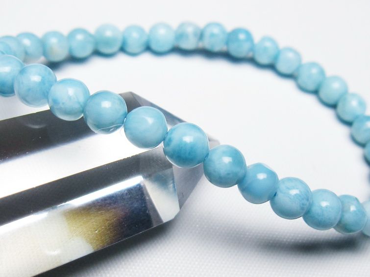 ラリマー ブレスレット 5mm 一点物 メール便可 [M便 1/10] 111-47965