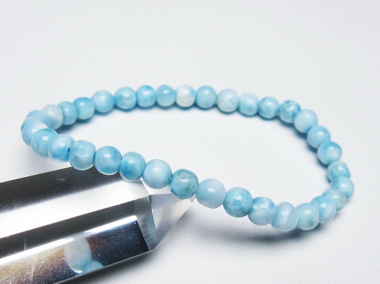 ラリマー ブレスレット 5mm 一点物 メール便可 [M便 1/10] 111-47966