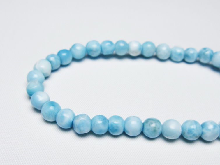 ラリマー ブレスレット 5mm 一点物 メール便可 [M便 1/10] 111-47966