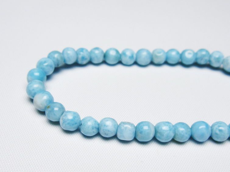 ラリマー ブレスレット 5mm 一点物 メール便可 [M便 1/10] 111-47967