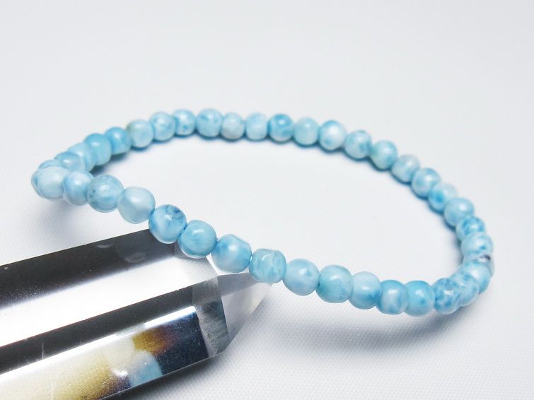 ラリマー ブレスレット 5mm 一点物 メール便可 [M便 1/10] 111-47968