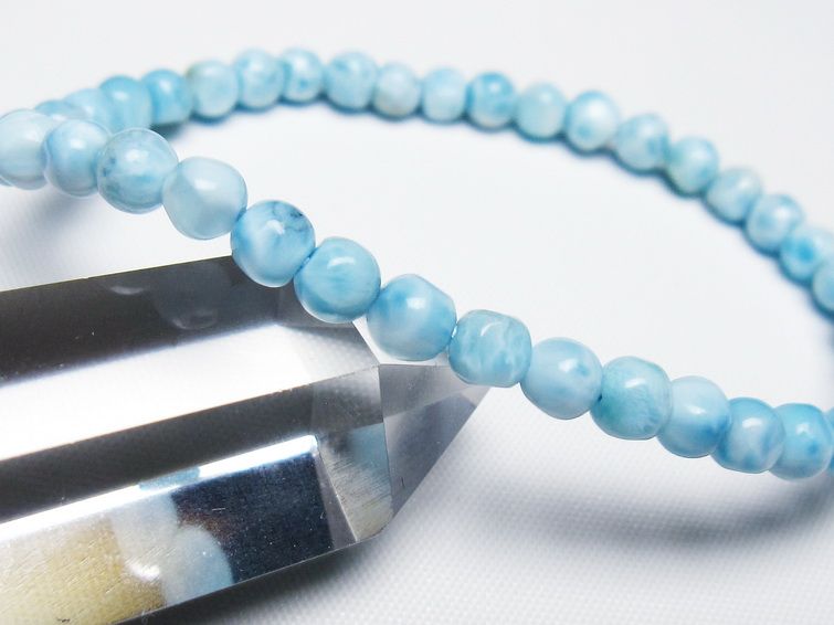 ラリマー ブレスレット 5mm 一点物 メール便可 [M便 1/10] 111-47968