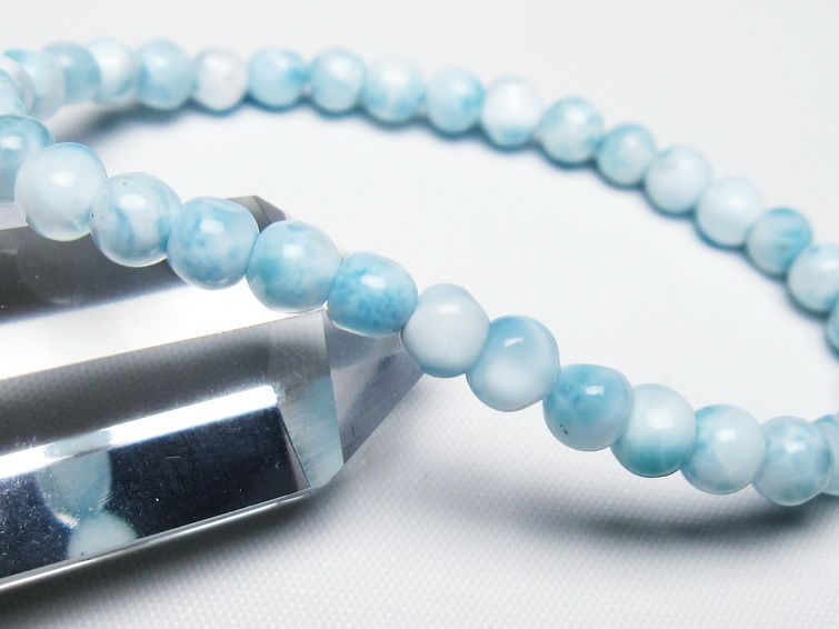 ラリマー ブレスレット 5mm 一点物 メール便可 [M便 1/10] 111-47969