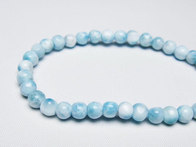 ラリマー ブレスレット 5mm 一点物 メール便可 [M便 1/10] 111-47969