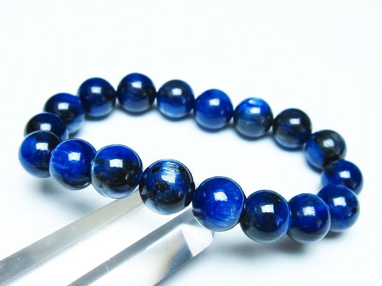 カイヤナイト ブレスレット 12mm 一点物 メール便可 [M便 1/10] 111-48098