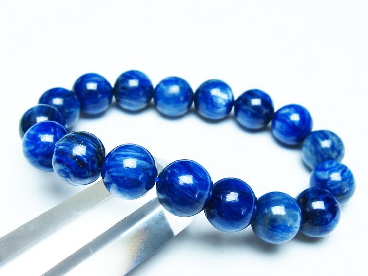 カイヤナイト ブレスレット 12mm 一点物 メール便可 [M便 1/10] 111-48109