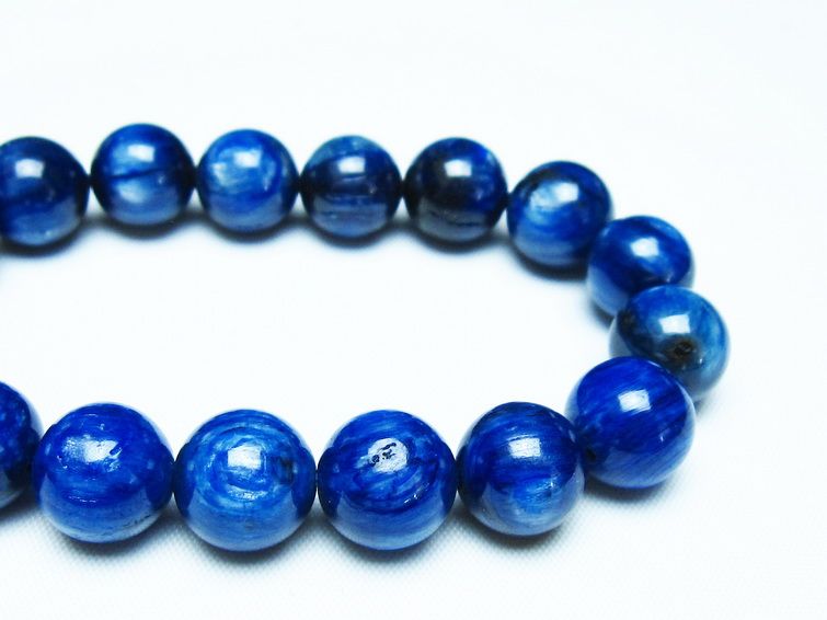 カイヤナイト ブレスレット 12mm 一点物 メール便可 [M便 1/10] 111-48110