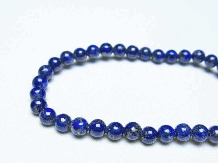 ラピスラズリ ブレスレット 5mm 一点物 メール便可 [M便 1/10] 111-48280