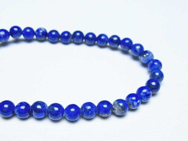 ラピスラズリ ブレスレット 5mm 一点物 メール便可 [M便 1/10] 111-48350