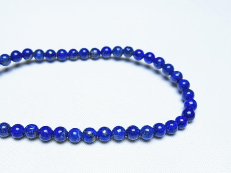 ラピスラズリ ブレスレット 4mm 一点物 メール便可 [M便 1/10] 111-48361