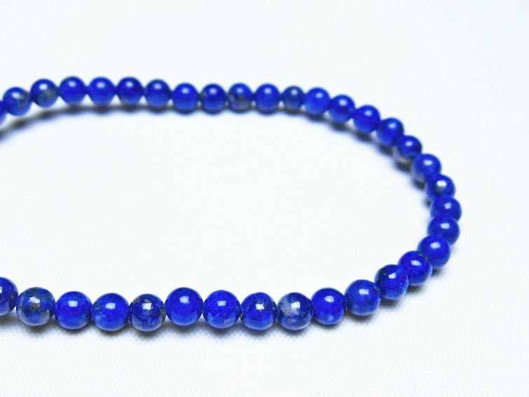 ラピスラズリ ブレスレット 4mm 一点物 メール便可 [M便 1/10] 111-48363