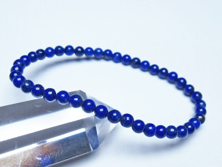 ラピスラズリ ブレスレット 4mm 一点物 メール便可 [M便 1/10] 111-48368