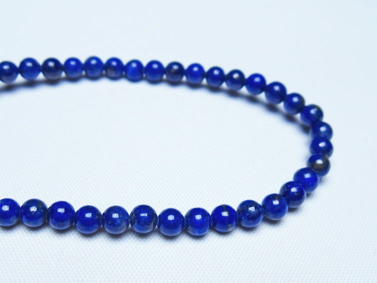 ラピスラズリ ブレスレット 4mm 一点物 メール便可 [M便 1/10] 111-48368
