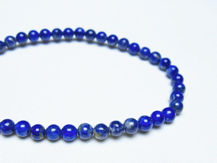 ラピスラズリ ブレスレット 4mm 一点物 メール便可 [M便 1/10] 111-48369