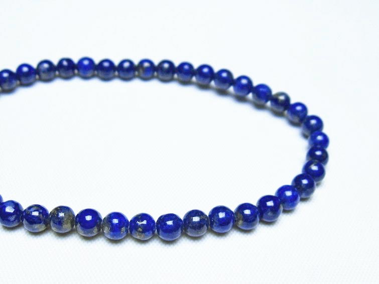 ラピスラズリ ブレスレット 4mm 一点物 メール便可 [M便 1/10] 111-48373
