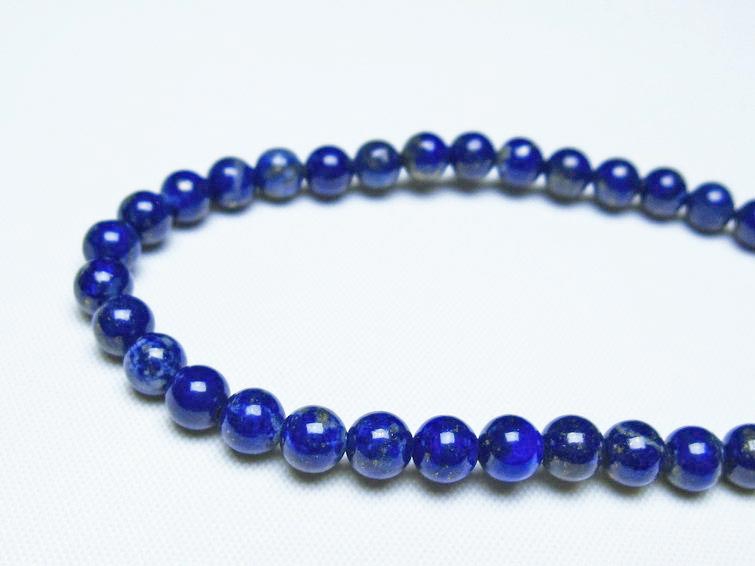 ラピスラズリ ブレスレット 5mm 一点物 メール便可 [M便 1/10] 111-48395