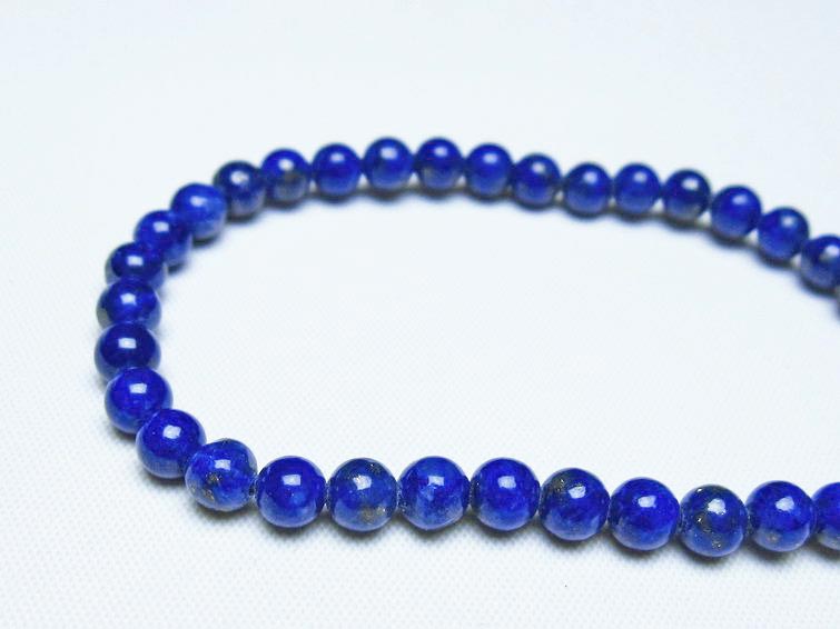 ラピスラズリ ブレスレット 5mm 一点物 メール便可 [M便 1/10] 111-48424