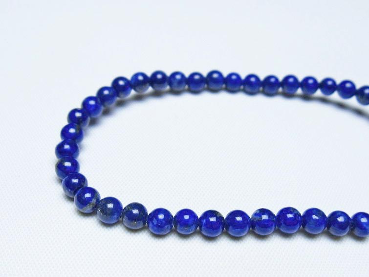 ラピスラズリ ブレスレット 4mm 一点物 メール便可 [M便 1/10] 111-48461