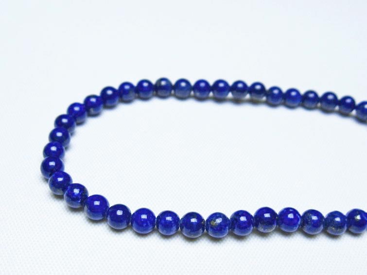 ラピスラズリ ブレスレット 4mm 一点物 メール便可 [M便 1/10] 111-48462