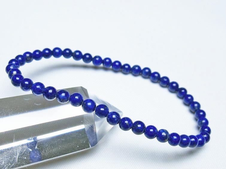 ラピスラズリ ブレスレット 4mm 一点物 メール便可 [M便 1/10] 111-48465