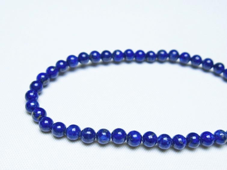 ラピスラズリ ブレスレット 4mm 一点物 メール便可 [M便 1/10] 111-48465