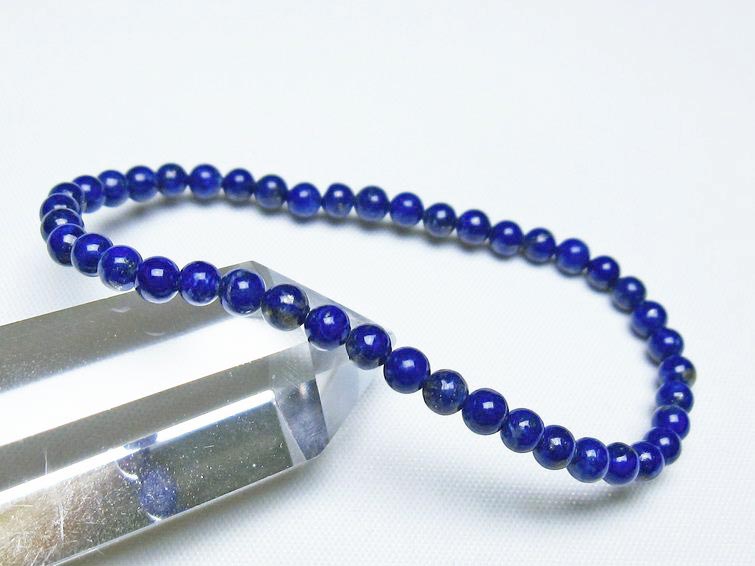 ラピスラズリ ブレスレット 4mm 一点物 メール便可 [M便 1/10] 111-48466