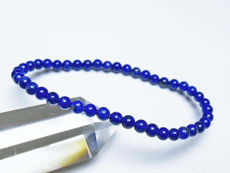 ラピスラズリ ブレスレット 4mm 一点物 メール便可 [M便 1/10] 111-48470