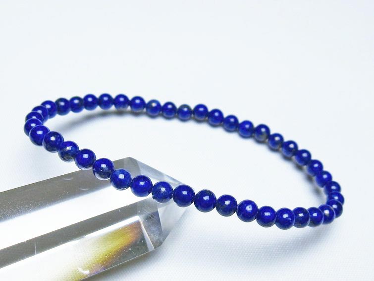 ラピスラズリ ブレスレット 4mm 一点物 メール便可 [M便 1/10] 111-48472