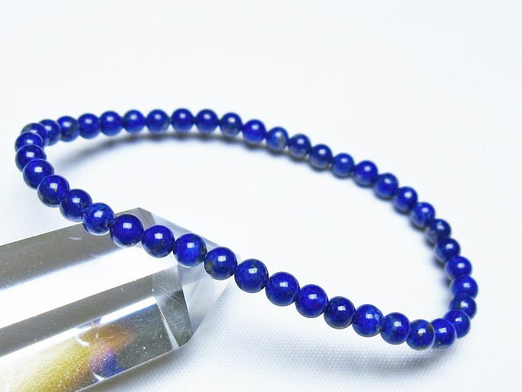 ラピスラズリ ブレスレット 4mm 一点物 メール便可 [M便 1/10] 111-48473