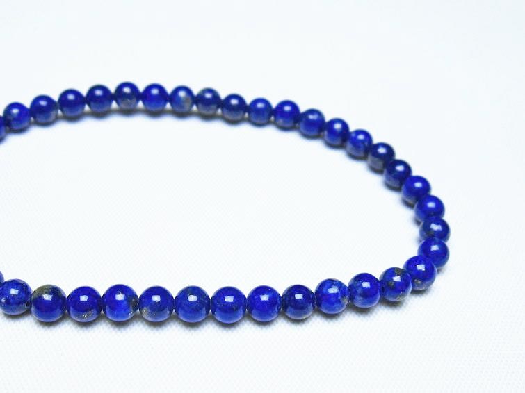 ラピスラズリ ブレスレット 4mm 一点物 メール便可 [M便 1/10] 111-48473