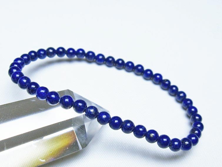 ラピスラズリ ブレスレット 4mm 一点物 メール便可 [M便 1/10] 111-48476