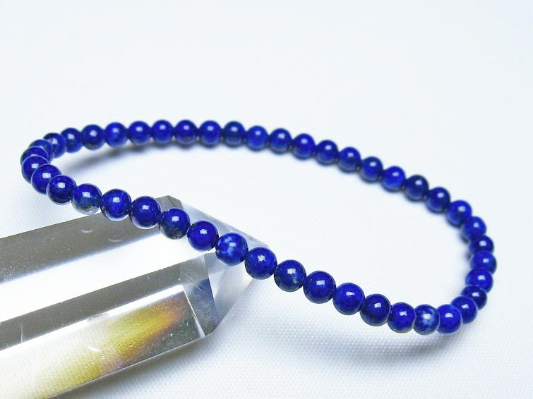 ラピスラズリ ブレスレット 4mm 一点物 メール便可 [M便 1/10] 111-48477