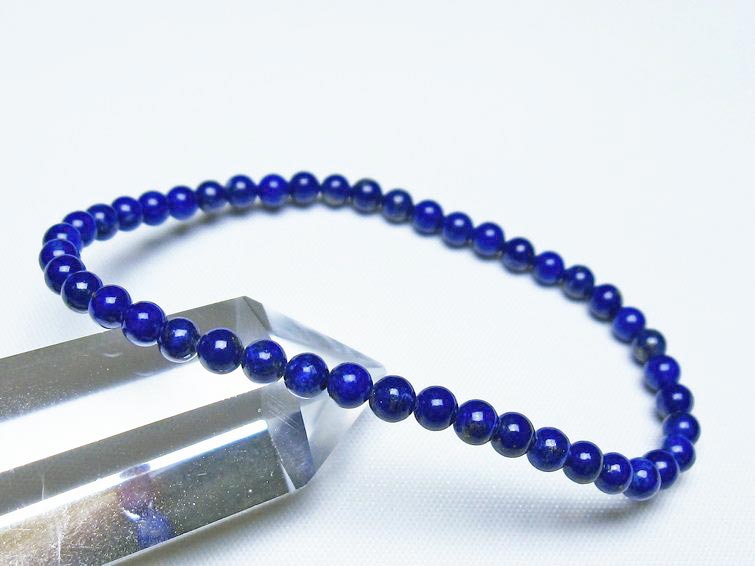 ラピスラズリ ブレスレット 4mm 一点物 メール便可 [M便 1/10] 111-48478