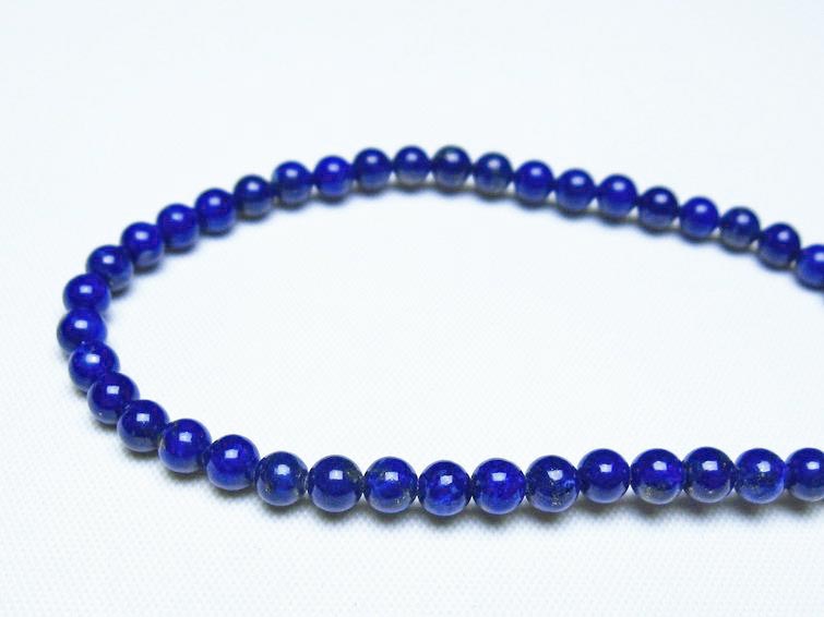 ラピスラズリ ブレスレット 4mm 一点物 メール便可 [M便 1/10] 111-48478