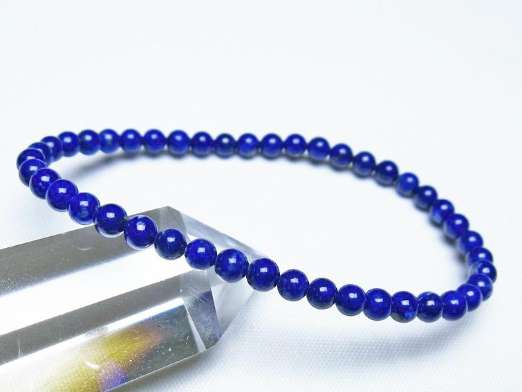ラピスラズリ ブレスレット 4mm 一点物 メール便可 [M便 1/10] 111-48479