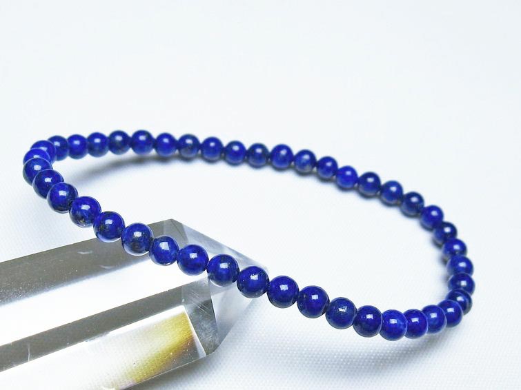 ラピスラズリ ブレスレット 4mm 一点物 メール便可 [M便 1/10] 111-48481