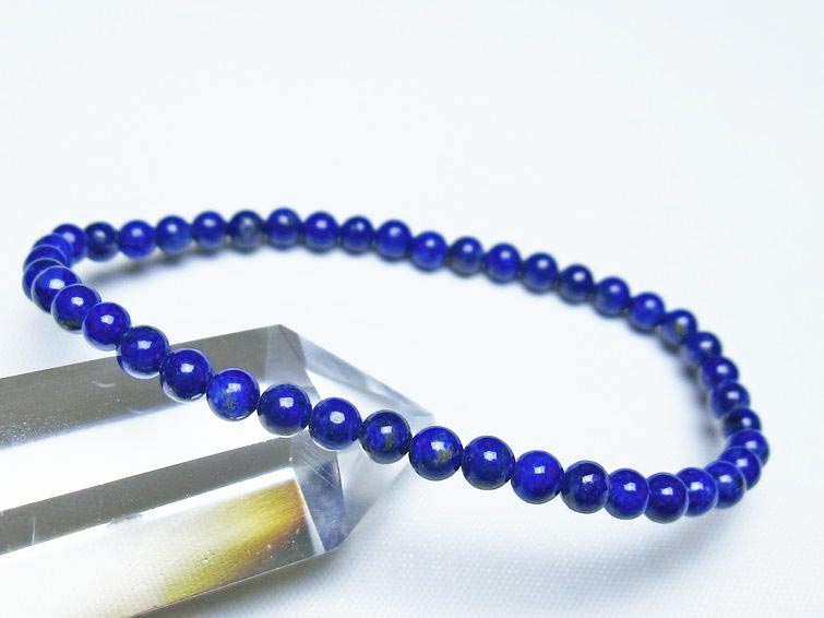 ラピスラズリ ブレスレット 4mm 一点物 メール便可 [M便 1/10] 111-48482