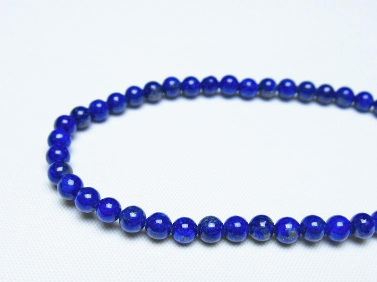 ラピスラズリ ブレスレット 4mm 一点物 メール便可 [M便 1/10] 111-48482