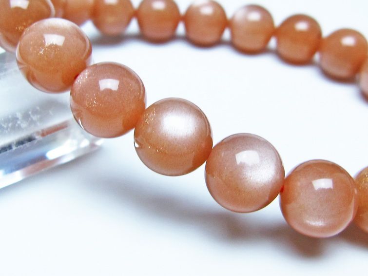 オレンジムーンストーン ブレスレット 10mm 一点物 メール便可 [M便 1/10] 111-48618