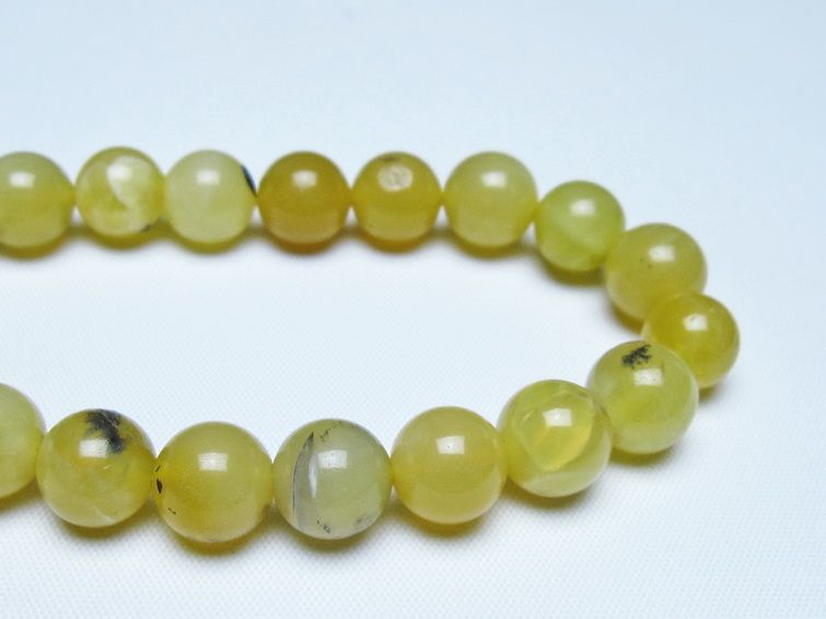 オパール ブレスレット 10mm イエローオパール コモンオパール 一点物 メール便可 [M便 1/10] 111-48640