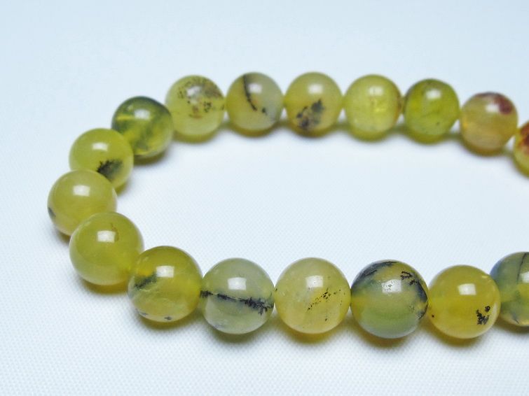 オパール ブレスレット 10mm イエローオパール コモンオパール 一点物 メール便可 [M便 1/10] 111-48682