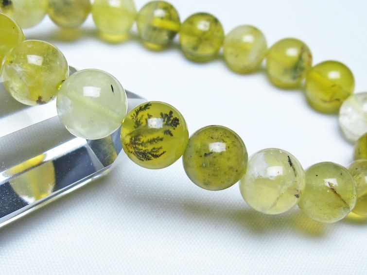 オパール ブレスレット 10mm イエローオパール コモンオパール 一点物 メール便可 [M便 1/10] 111-48702