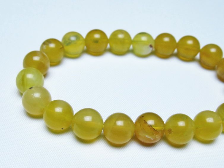 オパール ブレスレット 9mm イエローオパール コモンオパール 一点物 メール便可 [M便 1/10] 111-48722