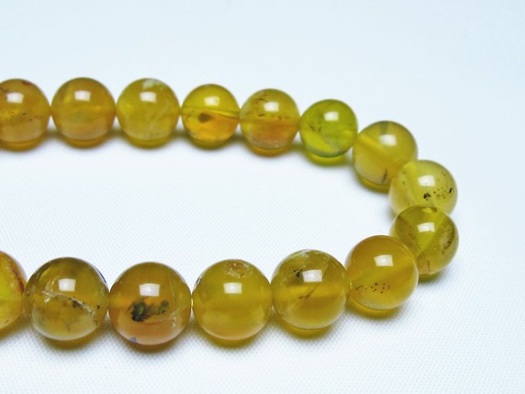 オパール ブレスレット 10mm イエローオパール コモンオパール 一点物 メール便可 [M便 1/10] 111-48725
