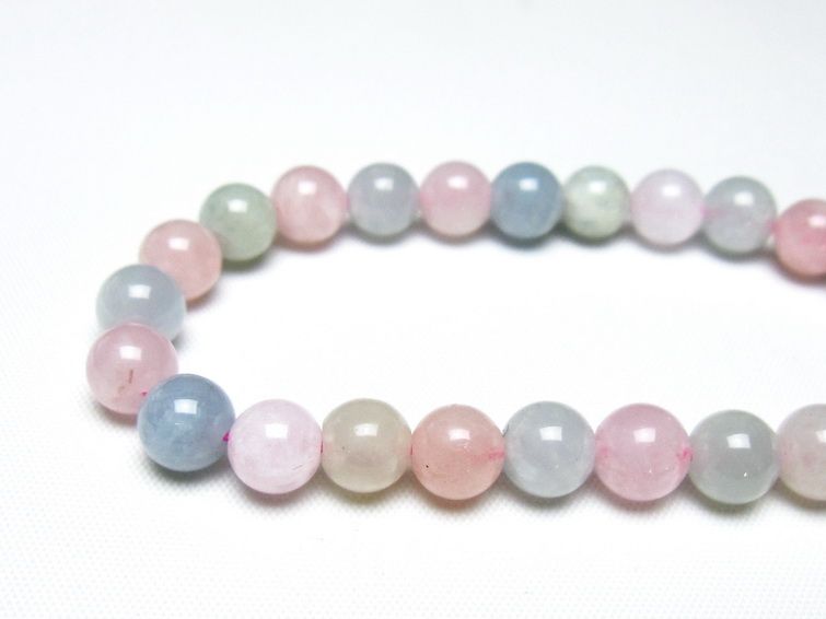 ミックスカラーベリル ブレスレット 8mm 一点物 メール便可 [M便 1/10] 111-48732 【sold out】