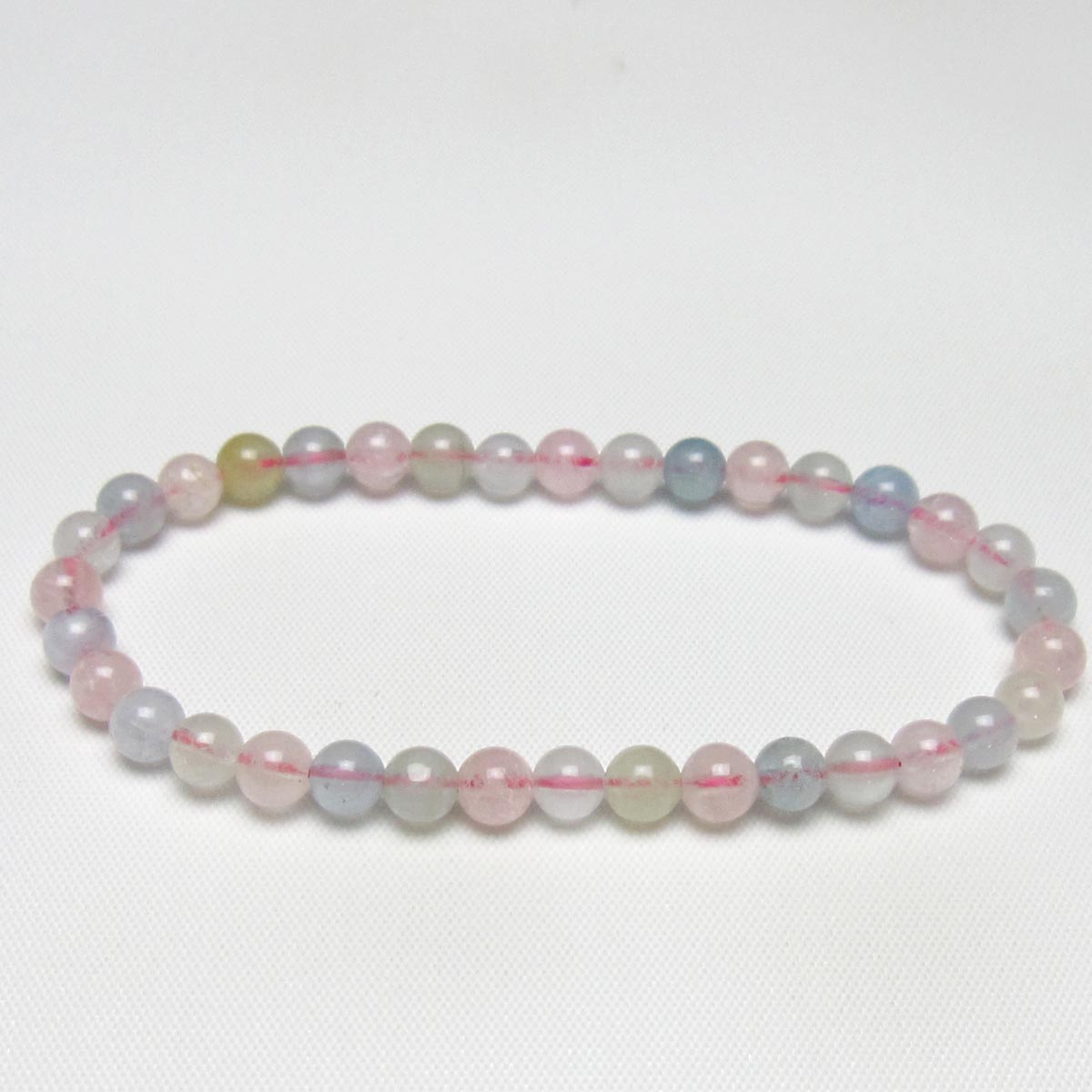 ミックスカラーベリル ブレスレット 5mm 一点物 メール便可 [M便 1/10] 111-48775